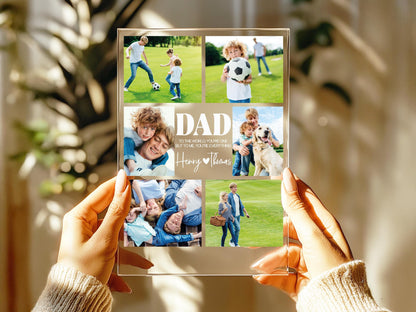 Dad Gift, Personalized Photo Night Light, Photo Collage LED Light, Custom Photo Gifts for Father's Day, Custom Frame, Photo Keepsake for Dad