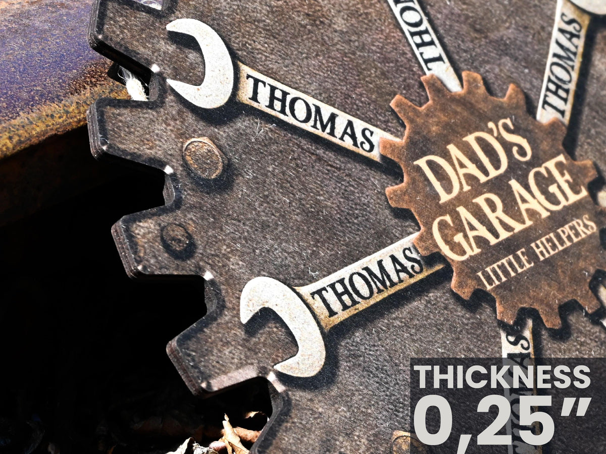 Custom Garage Sign For Fathers Day Gift For Dad, Grandkids Name Sign For Grandpa Gift, Family Gift for Grandpa, Personalized Workshop Sign
