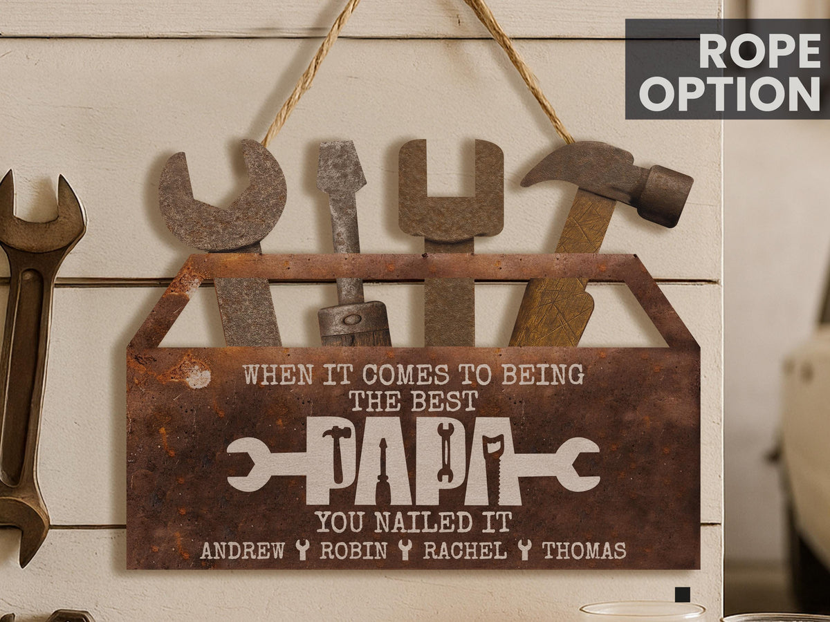Personalized Wood Workshop Sign, Father's Day Gift