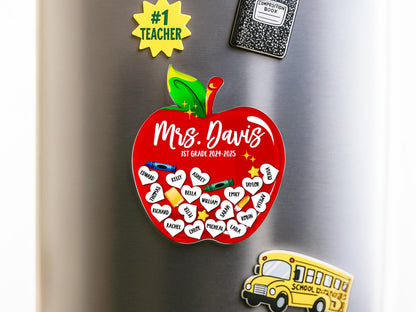 Personalized Teacher Ornament with Student Names, Teacher Christmas Ornament, Custom Teacher Classroom Gifts, Teacher Appreciation Gifts