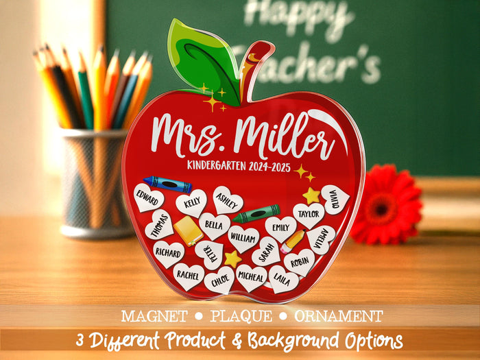 Teacher Gift Set, Teacher Appreciation Gifts, Teacher Name Plaque, Personalized Teacher Back to School Gift, Custom Teacher Classroom Gifts