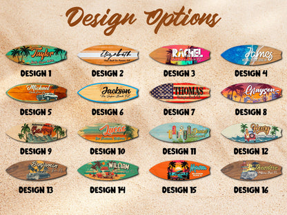 Custom Surf Gift for Surf Lover Gift, Surf Sign Gift for Surfers, Surf Board Keychain Gift, Surfing Gift Surf Board Magnet Surf Board Decor