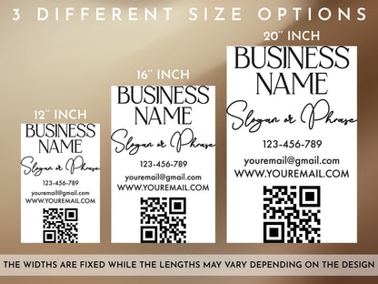 Personalized Business Window Sticker, Your Company Name Sticker, Storefront Sticker, QR Code Office Window Door Lettering Business Stickers