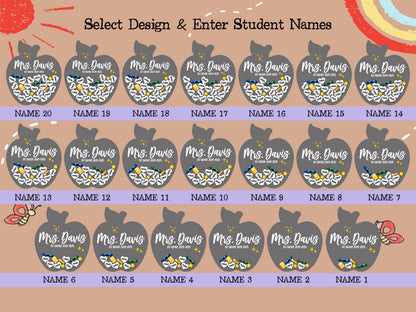 Teacher Gift Set, Teacher Appreciation Gifts, Teacher Name Plaque, Personalized Teacher Back to School Gift, Custom Teacher Classroom Gifts