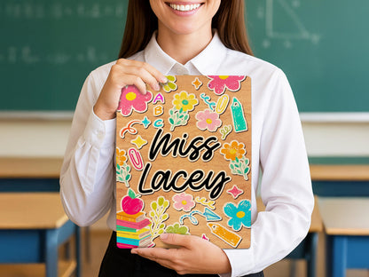 Personalized Teacher Clipboard with Name, Christmas Teacher Gifts, Teacher Appreciation Gifts, Custom Name Clipboard, End Of Year Gifts