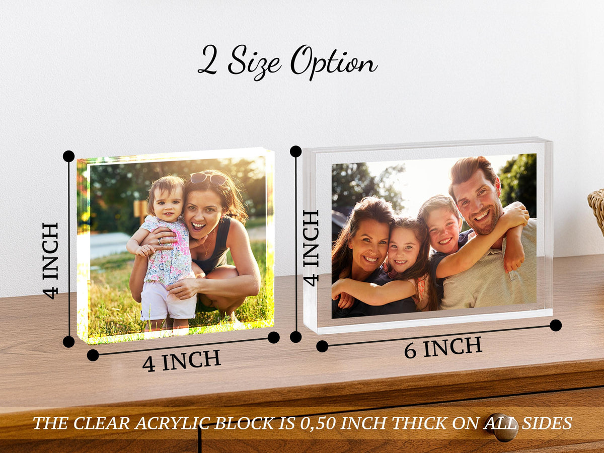 Custom Photo Gift for Christmas, Personalized Photo Block, Custom Photo Collage Picture Frame, Acrylic Picture Frame, Picture Collage Plaque