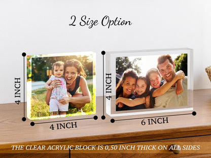 Custom Photo Gift for Christmas, Personalized Photo Block, Custom Photo Collage Picture Frame, Acrylic Picture Frame, Picture Collage Plaque