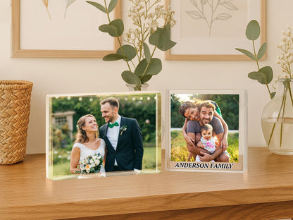 Custom Photo Gift for Christmas, Personalized Photo Block, Custom Photo Collage Picture Frame, Acrylic Picture Frame, Picture Collage Plaque