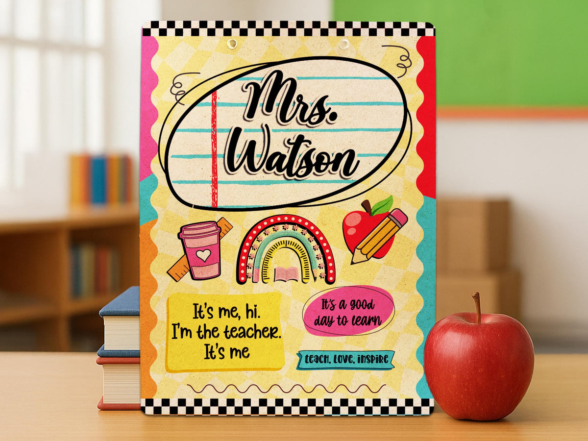 Personalized Teacher Clipboard with Name, Christmas Teacher Gifts, Teacher Appreciation Gifts, Custom Name Clipboard, End Of Year Gifts