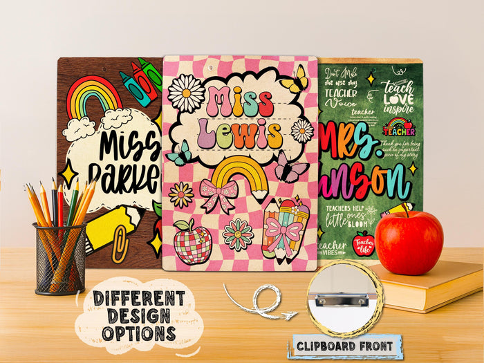 Personalized Teacher Clipboard with Name, Christmas Teacher Gifts, Teacher Appreciation Gifts, Custom Name Clipboard, End Of Year Gifts