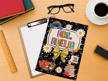 Personalized Teacher Clipboard with Name, Christmas Teacher Gifts, Teacher Appreciation Gifts, Custom Name Clipboard, End Of Year Gifts