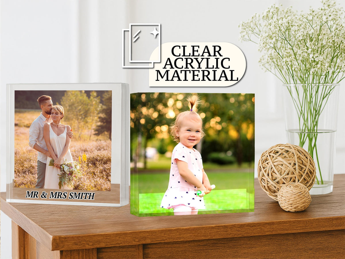 Custom Photo Gift for Christmas, Personalized Photo Block, Custom Photo Collage Picture Frame, Acrylic Picture Frame, Picture Collage Plaque