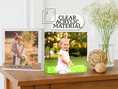 Custom Photo Gift for Christmas, Personalized Photo Block, Custom Photo Collage Picture Frame, Acrylic Picture Frame, Picture Collage Plaque