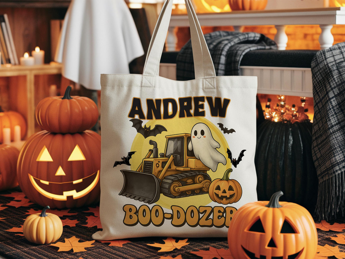 Personalized Trick or Treat Bag, Halloween Tote Bag Personalized, Custom Halloween Treat Bag, Halloween Gift for Kids
