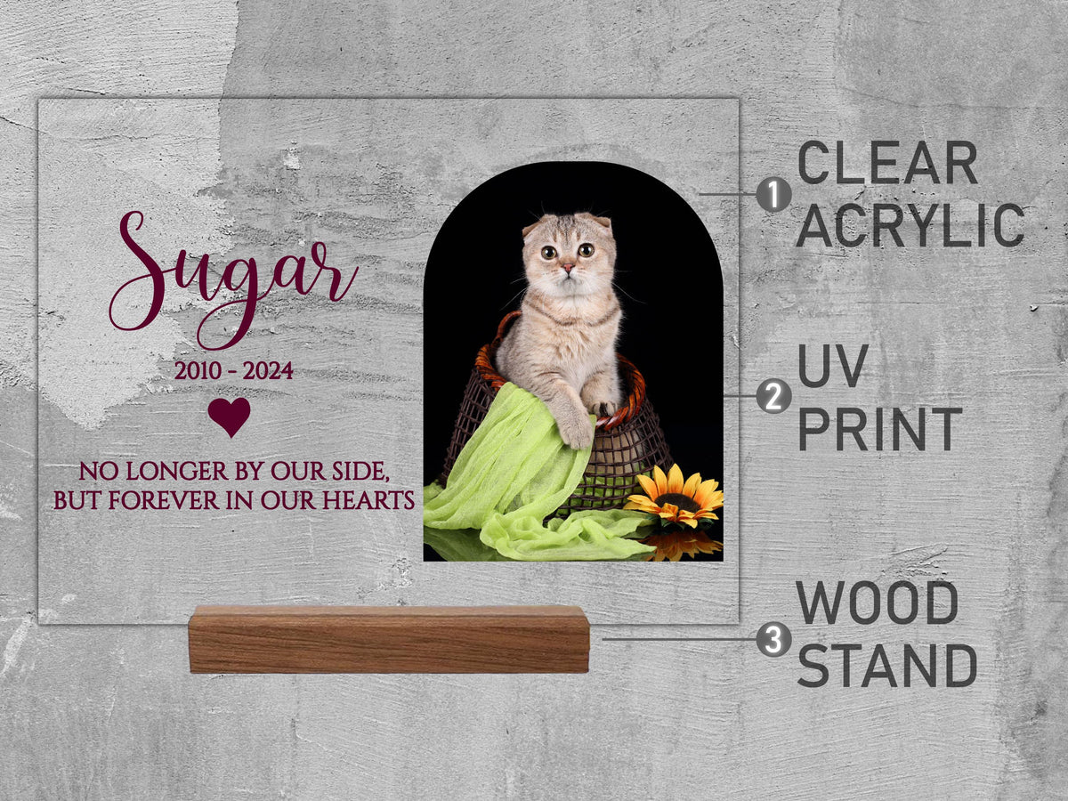Pet Memorial Acrylic Sign, Personalized Gifts for Pet Loss, Dog or Cat Loss Gift, Cat Keepsake Sign, Pet Memorial Plaque, Sympathy Gifts
