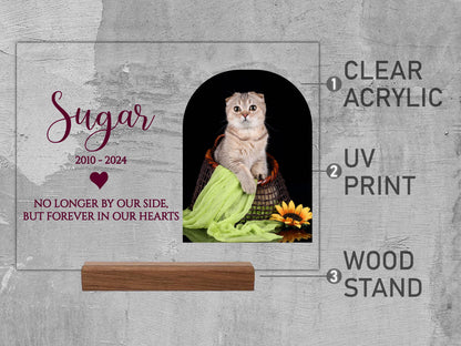 Pet Memorial Acrylic Sign, Personalized Gifts for Pet Loss, Dog or Cat Loss Gift, Cat Keepsake Sign, Pet Memorial Plaque, Sympathy Gifts