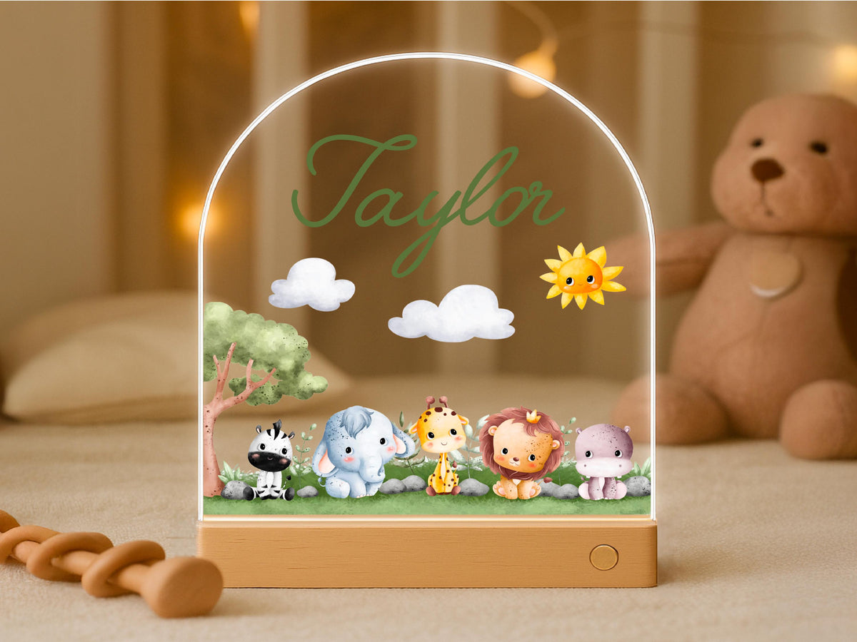 Personalized Night Light for Kids, Custom Name Lamp for Kids Room Decor Nursery, Dinosaur Ballerina Kids Christmas Birthday Baby Shower Gift