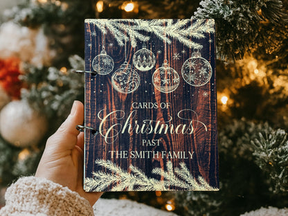 Personalized Christmas Card Holder, Cards of Christmas Past, Card Book, Cards Keepsake Storage, Christmas Card Keeper, Christmas Memory Book