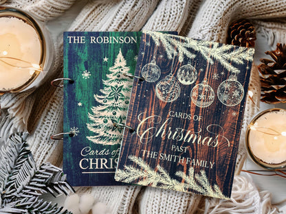 Personalized Christmas Card Holder, Cards of Christmas Past, Card Book, Cards Keepsake Storage, Christmas Card Keeper, Christmas Memory Book