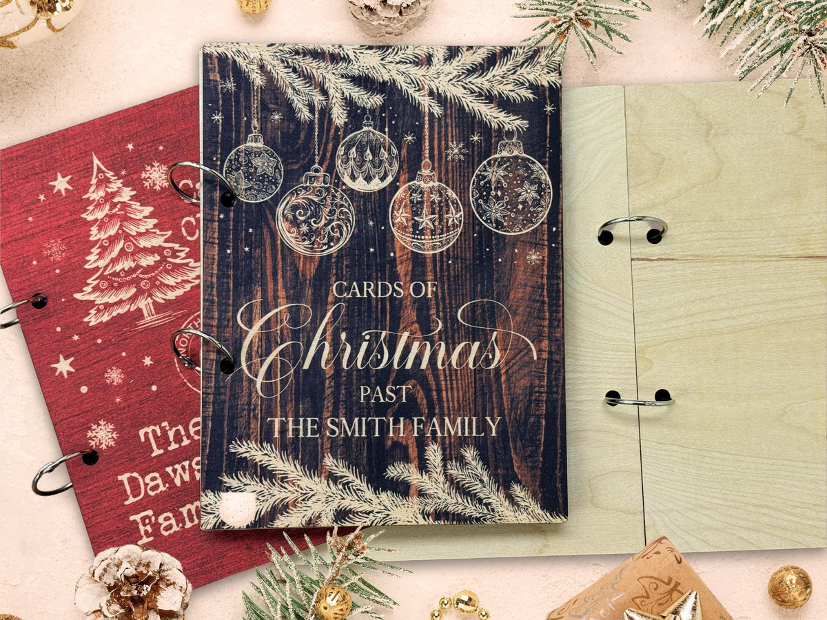 Personalized Christmas Card Holder, Cards of Christmas Past, Card Book, Cards Keepsake Storage, Christmas Card Keeper, Christmas Memory Book
