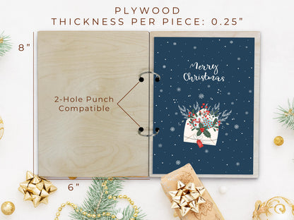 Personalized Christmas Card Holder, Cards of Christmas Past, Card Book, Cards Keepsake Storage, Christmas Card Keeper, Christmas Memory Book