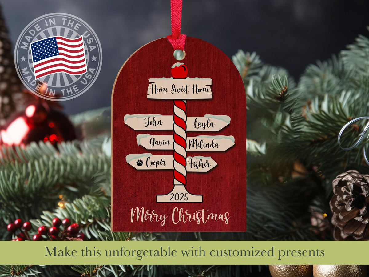 Personalized Family Christmas Ornaments for Christmas 2026, Family Name Ornament Custom Christmas Tree Ornament With Family Names