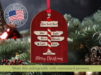 Personalized Family Christmas Ornaments for Christmas 2026, Family Name Ornament Custom Christmas Tree Ornament With Family Names