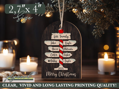 Personalized Family Christmas Ornaments for Christmas 2026, Family Name Ornament Custom Christmas Tree Ornament With Family Names