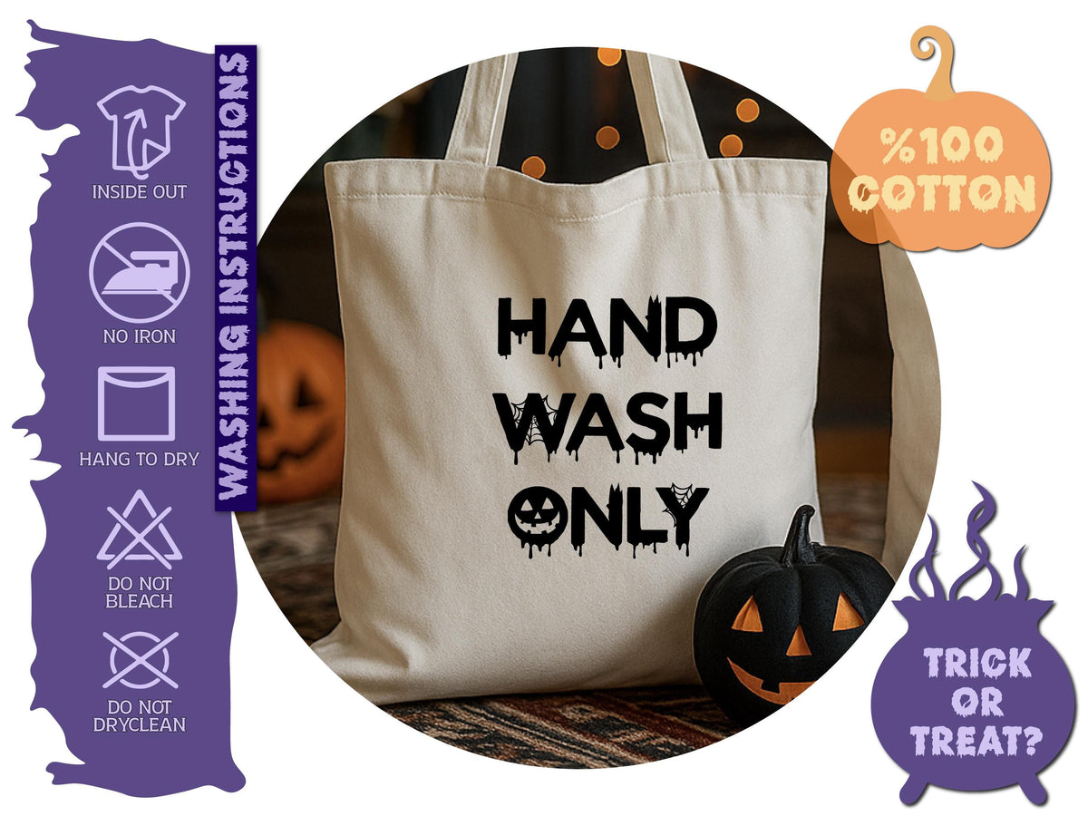 Personalized Halloween Trick-or-Treat Bag: Custom Cotton Canvas Tote