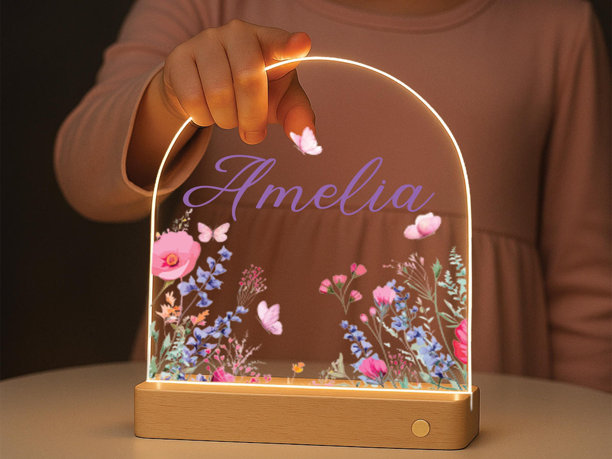 Personalized Night Light for Kids, Custom Name Lamp for Kids Room Decor Nursery, Dinosaur Ballerina Kids Christmas Birthday Baby Shower Gift
