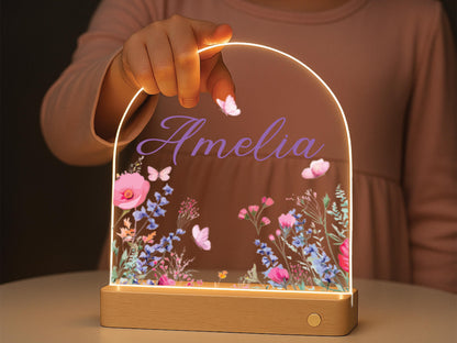 Personalized Night Light for Kids, Custom Name Lamp for Kids Room Decor Nursery, Dinosaur Ballerina Kids Christmas Birthday Baby Shower Gift