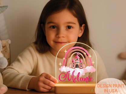 Personalized Night Light for Kids, Custom Name Lamp for Kids Room Decor Nursery, Dinosaur Ballerina Kids Christmas Birthday Baby Shower Gift