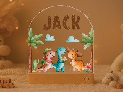 Personalized Night Light for Kids, Custom Name Lamp for Kids Room Decor Nursery, Dinosaur Ballerina Kids Christmas Birthday Baby Shower Gift