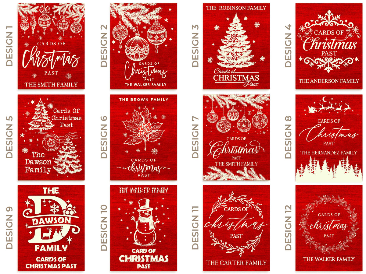 Personalized Christmas Card Holder, Cards of Christmas Past, Card Book, Cards Keepsake Storage, Christmas Card Keeper, Christmas Memory Book