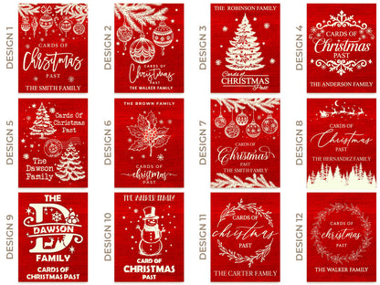 Personalized Christmas Card Holder, Cards of Christmas Past, Card Book, Cards Keepsake Storage, Christmas Card Keeper, Christmas Memory Book