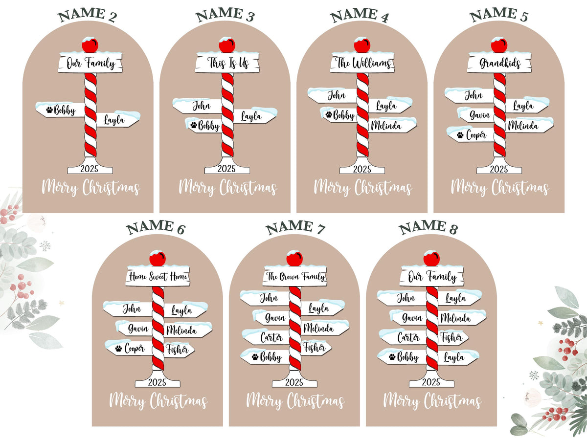 Personalized Family Christmas Ornaments for Christmas 2026, Family Name Ornament Custom Christmas Tree Ornament With Family Names