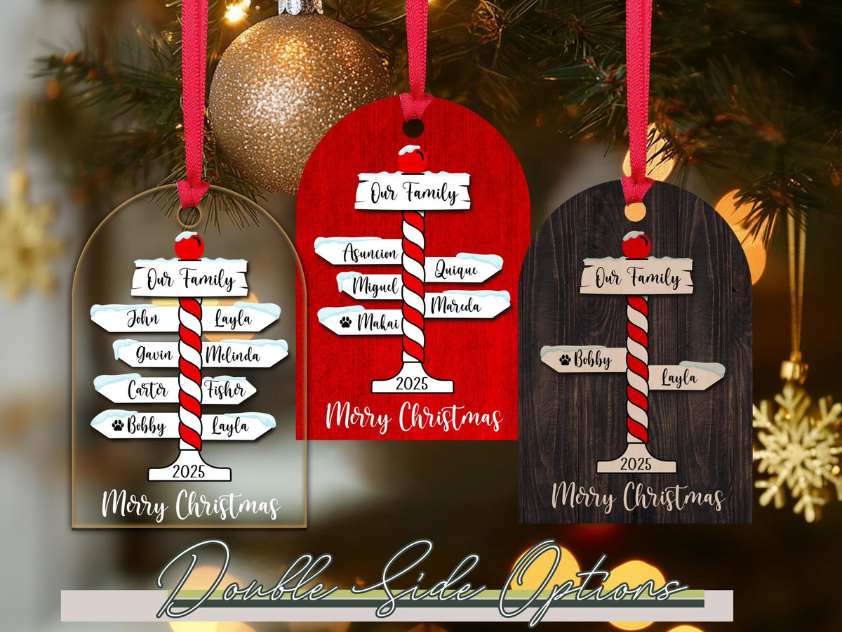Personalized Family Christmas Ornaments for Christmas 2026, Family Name Ornament Custom Christmas Tree Ornament With Family Names