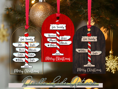 Personalized Family Christmas Ornaments for Christmas 2026, Family Name Ornament Custom Christmas Tree Ornament With Family Names