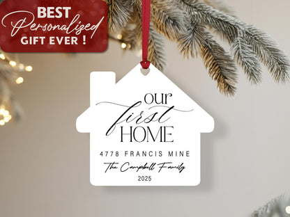 Our First Home Acrylic Ornament, New Home Ornament, Custom House Ornament, Christmas Ornament for Family Home Keepsake, Housewarming Gifts