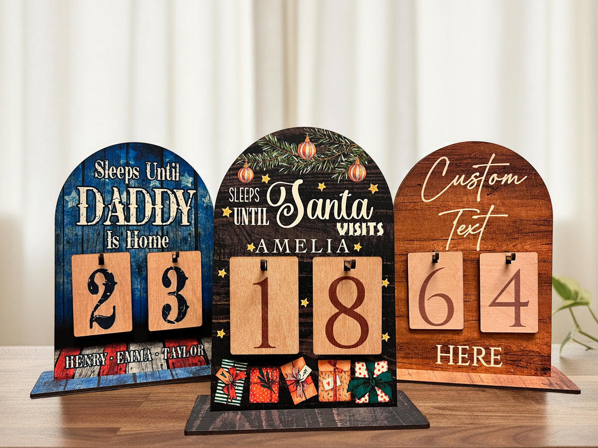 Early Christmas Countdown Sign, Days Until Christmas Sign, Personalized Christmas Home Decoration Gift for Christmas Advent Calendar Wood