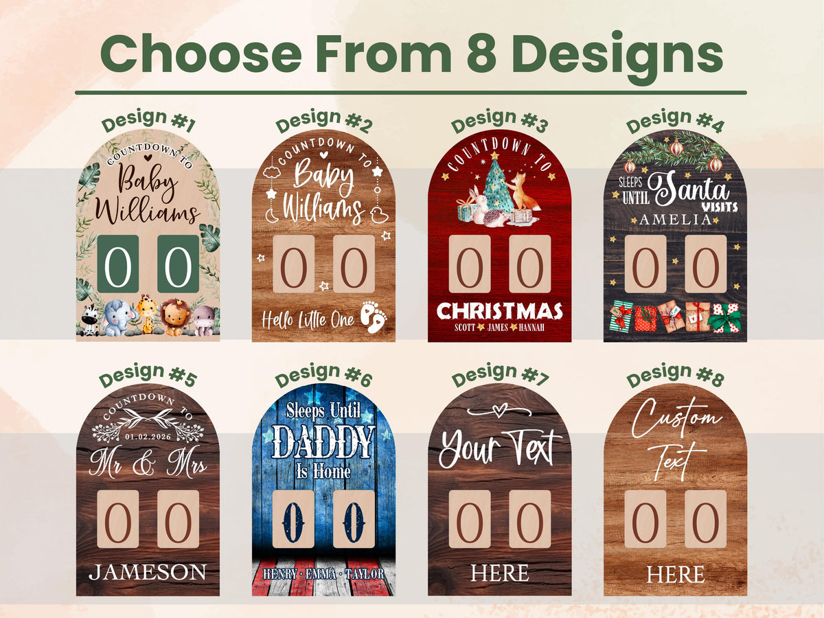 Early Christmas Countdown Sign, Days Until Christmas Sign, Personalized Christmas Home Decoration Gift for Christmas Advent Calendar Wood