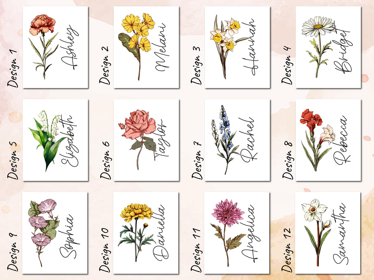 Birth Flower Magnetic Bookmark, Custom Name Leather Bookmark Personalized Bookmark with Name, Book Lover Christmas Gift Women Book Accessory