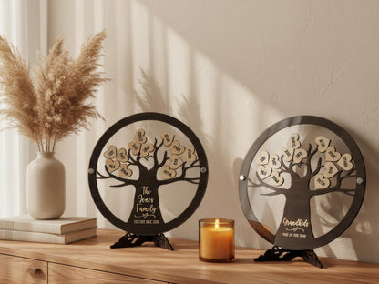 Personalized Wooden Family Tree Sign for Family Gift From Grandkids Names Sign For Grandma Gift, Family Name Sign