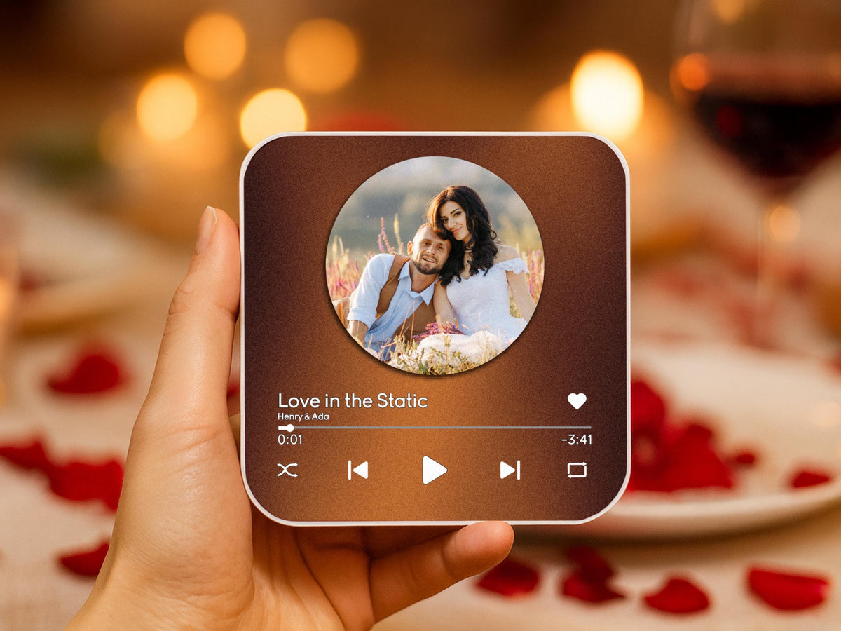 Custom Music Fridge Magnets Personalized Song Magnets That Can Plays Music Anniversary Gifts Valentine Gift For Him, Christmas Photo Magnets