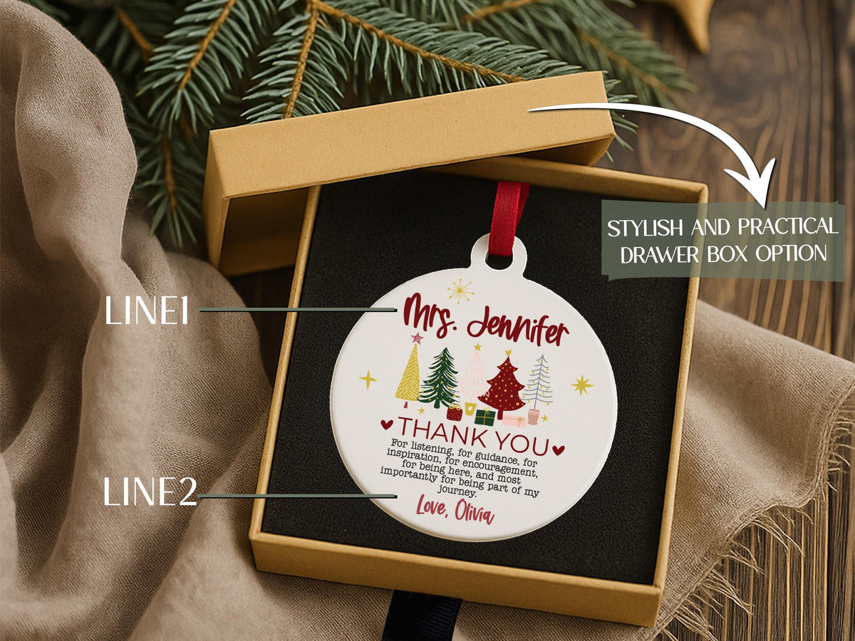 Custom Teacher Ornament, Personalized Teacher Christmas Gifts, Teacher Thank You Keepsake, Preschool Teacher Name Gift, Teacher Holiday Gift