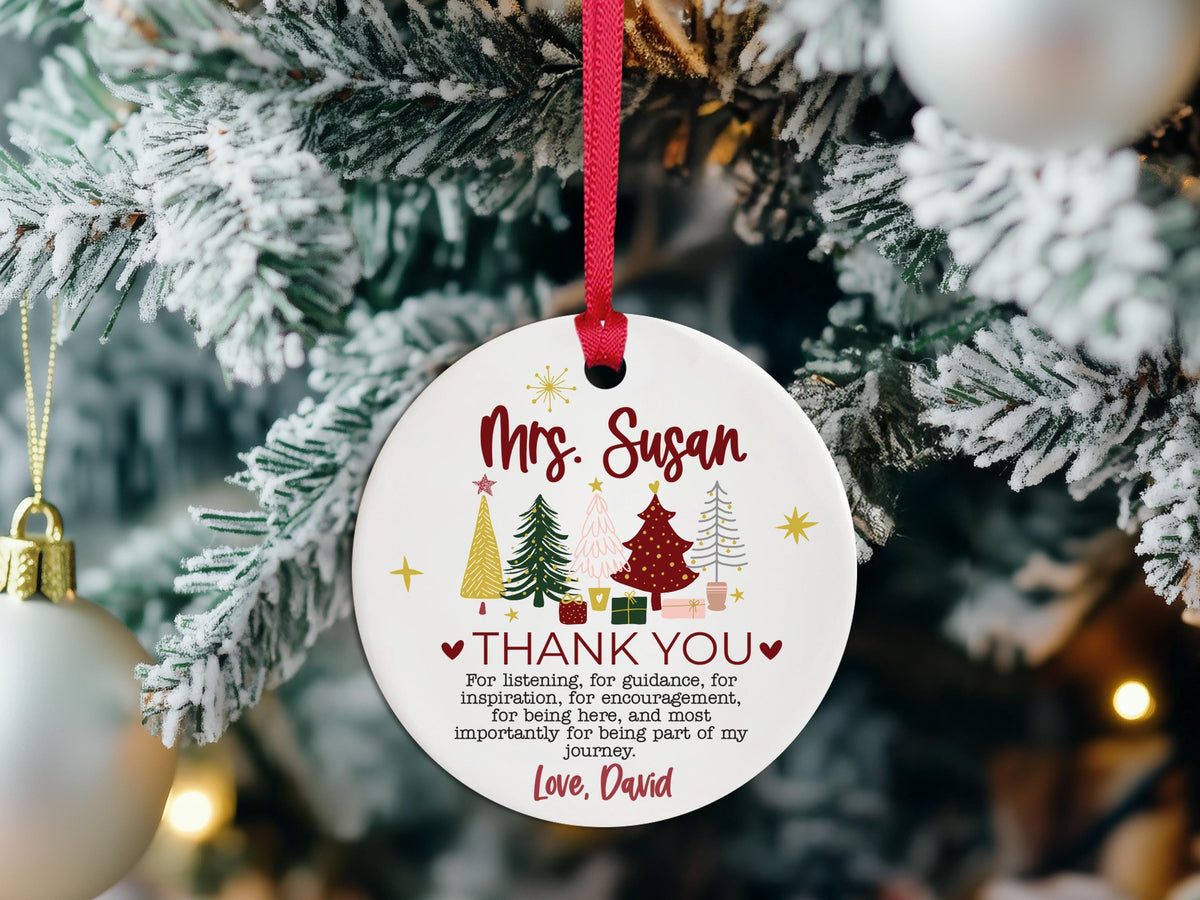 Custom Teacher Ornament, Personalized Teacher Christmas Gifts, Teacher Thank You Keepsake, Preschool Teacher Name Gift, Teacher Holiday Gift