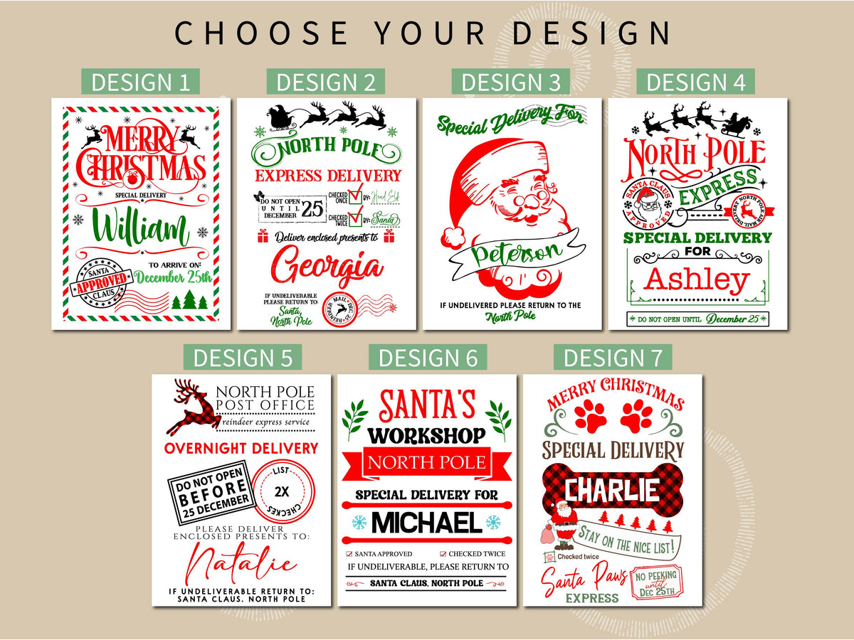 Custom Large Santa Sack Bags, Custom Christmas Gift Bag, Christmas Eve Box, Personalized Christmas Gift Sack for Christmas, Holiday Gift Bag