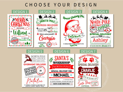 Custom Large Santa Sack Bags, Custom Christmas Gift Bag, Christmas Eve Box, Personalized Christmas Gift Sack for Christmas, Holiday Gift Bag