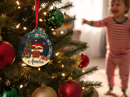 Early Christmas Countdown Ornament for Kids, Days Until Christmas Ornament, Personalized Christmas Tree Decoration Gift for Christmas Advent