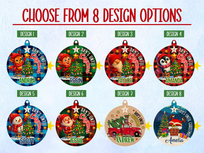Early Christmas Countdown Ornament for Kids, Days Until Christmas Ornament, Personalized Christmas Tree Decoration Gift for Christmas Advent